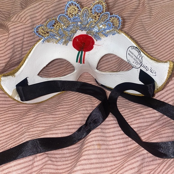 Beautiful “maschera del galone” Venetian mask signed and stamped - Picture 2 of 5